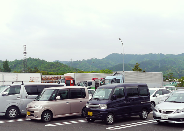 神田のパーキングエリアの駐車場