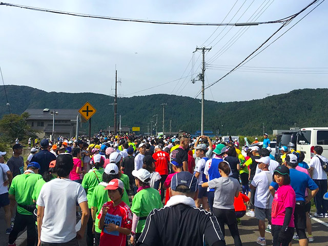 余呉健康マラソンのスタート地点