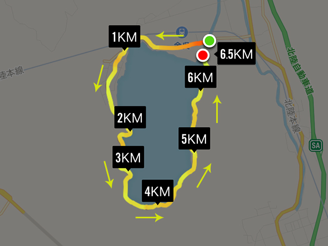 余呉湖健康マラソンのコース