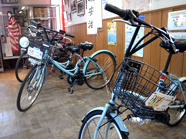 河毛駅のレンタサイクル