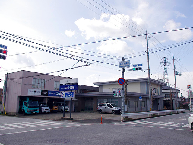 長浜の県道八幡東町の交差点