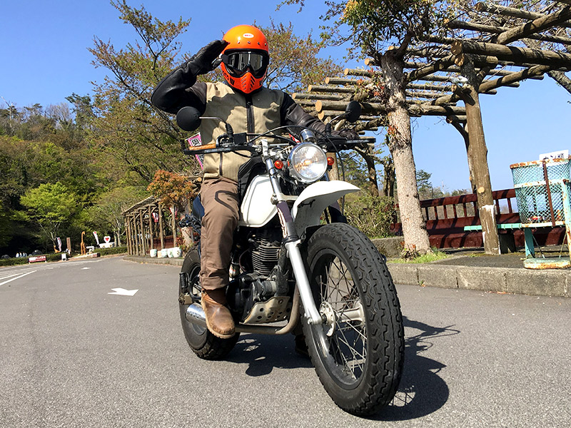 愛車のTWでバイクツーリング