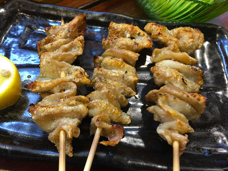 長浜の焼き鳥我が家の皮塩焼き