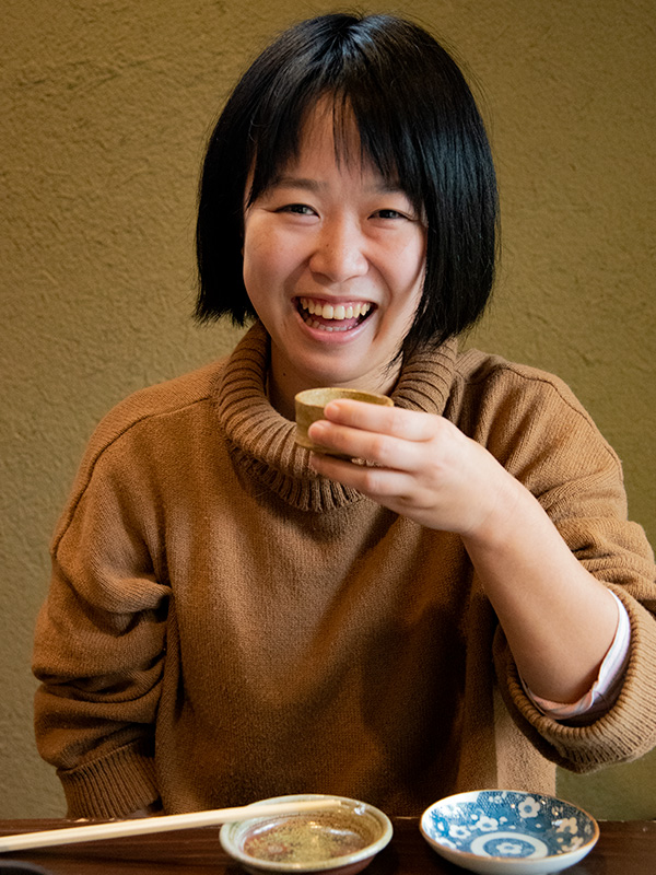 長浜のお蕎麦さんにて地酒をいただく