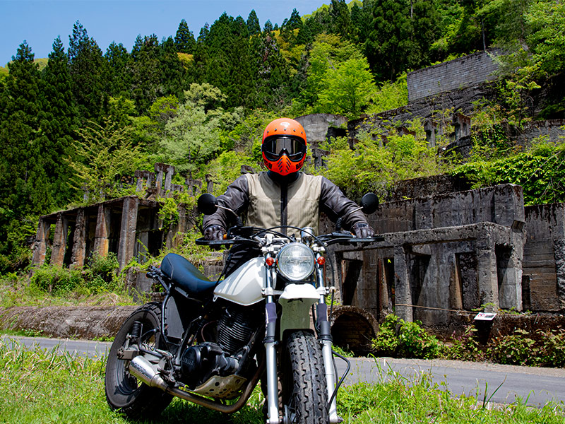 土倉鉱山跡までバイクツーリング 