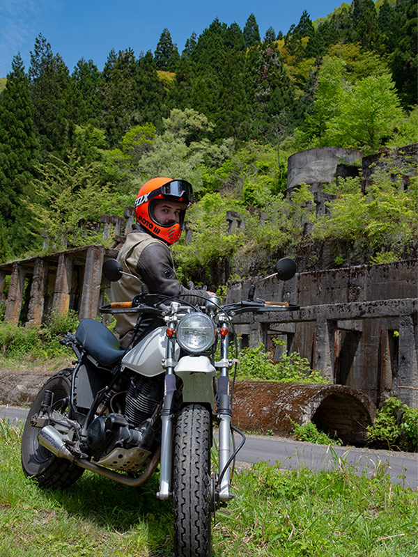 土倉鉱山跡までバイクツーリング 