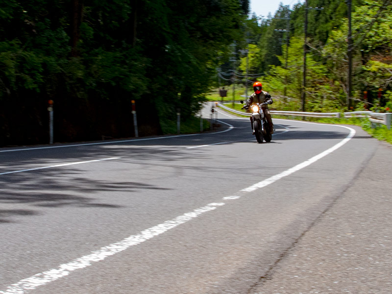 どんどん山道になり、カーブが多いので運転に集中