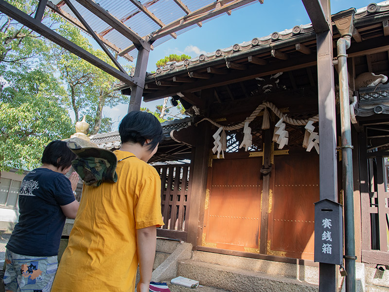 長浜へ入るとすぐにある北国街道沿いの田村神社