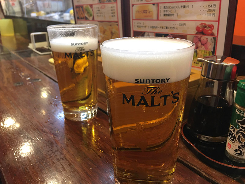 泡がきめ細やかな生ビール