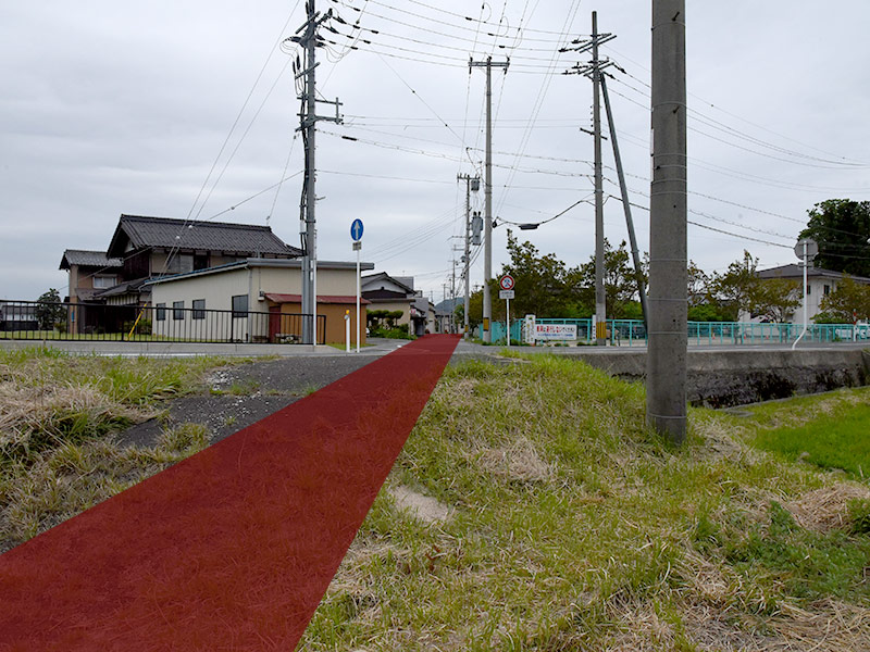 北国街道　千田の信号から斜めに木之本宿へ